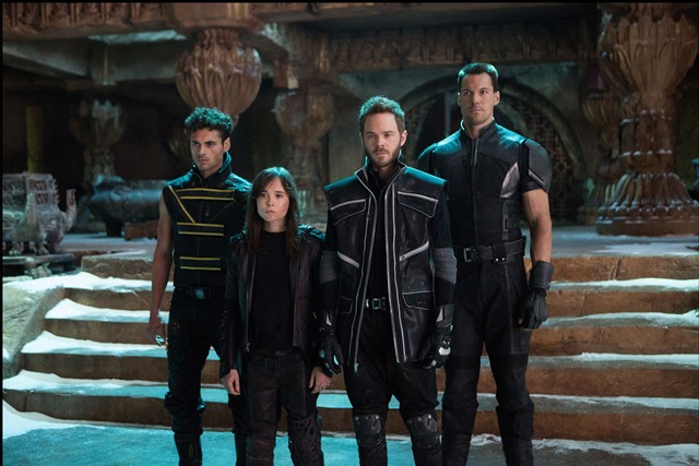 DF-02072 - (from left): Sun Spot (Adan Canto), Kitty Pryde (Ellen Page), Iceman (Shawn Ashmore) and Colossus (Daniel Cudmore) prepare for an epic battle to save their kind.