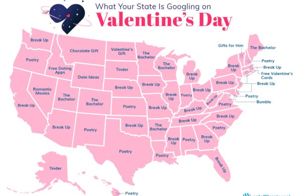 What Every State Googles On Valentine’s Day