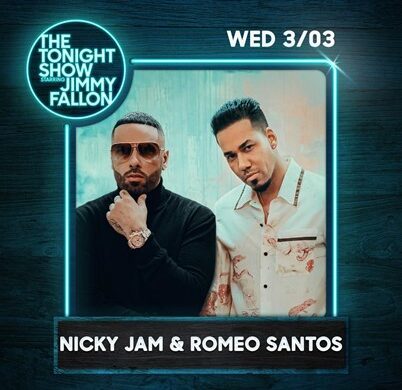 Nicky Jam Y Romeo Santos Juntos The Tonight Show Starring Jimmy Fallon
