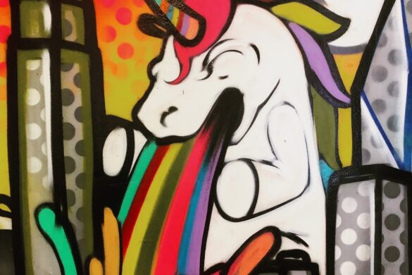 Rainbow Vomit Creates Epic Rolling Stones Mural
