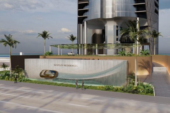 BENTLEY RESIDENCES Unveiling 500lb Bentley Speed Form Sculpture