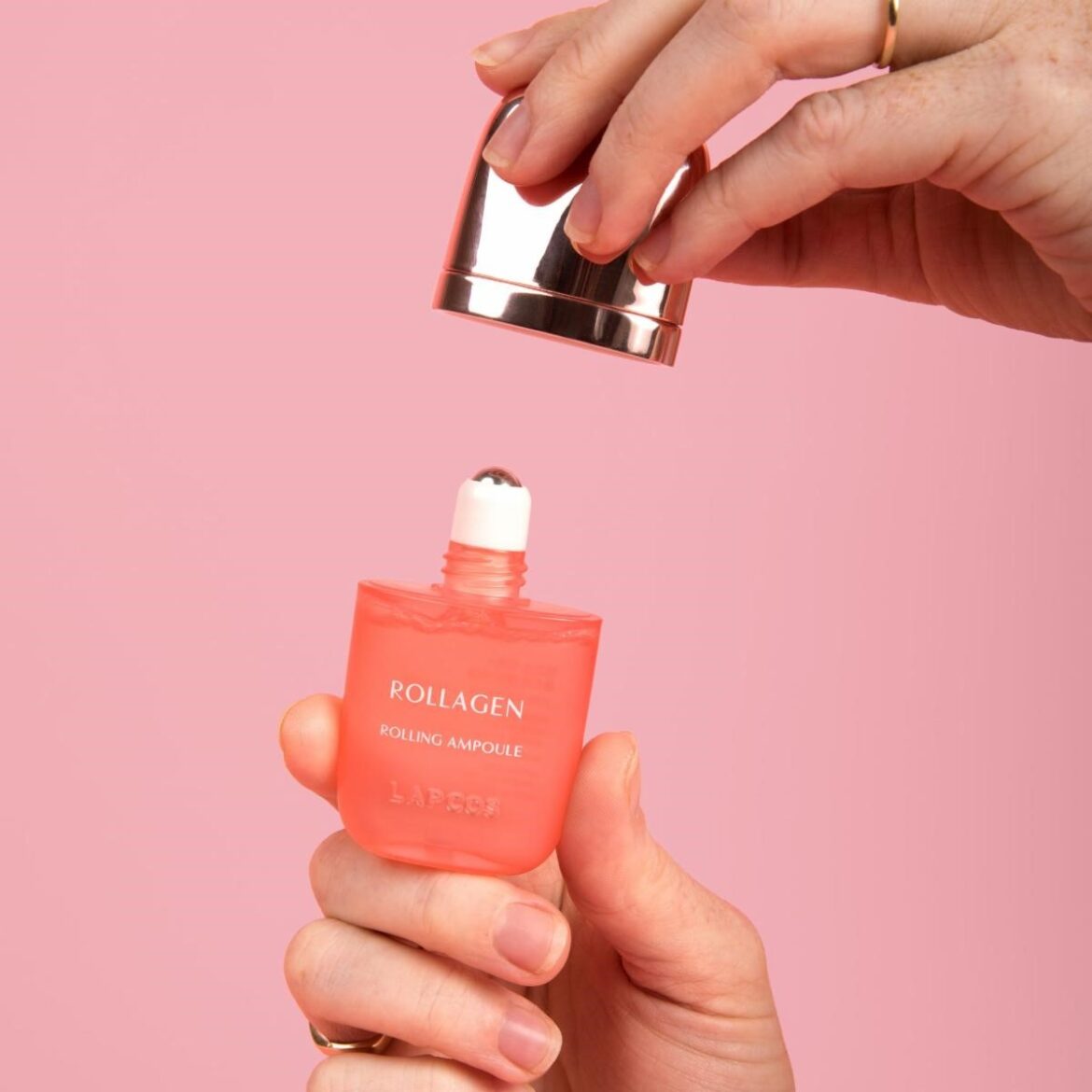 This revolutionary Rollagen ritual features a one-of-a-kind rolling ampoule and collagen cream.