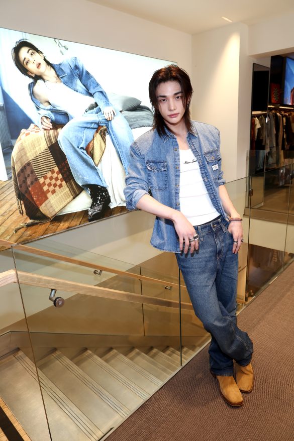 Hyunjin At Guess Melrose Hyunjin Stray Kids Guess Melrose